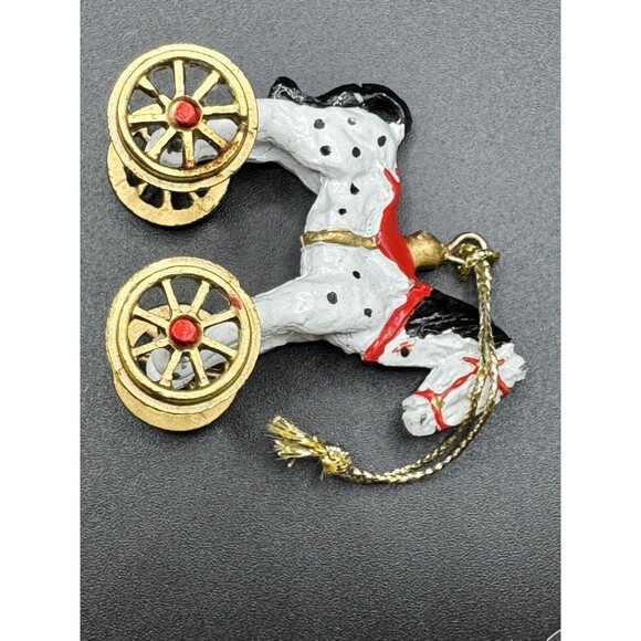 VINTAGE GERMAN HAND PAINTED MINI HORSE ON WHEELS - Picture 9 of 9